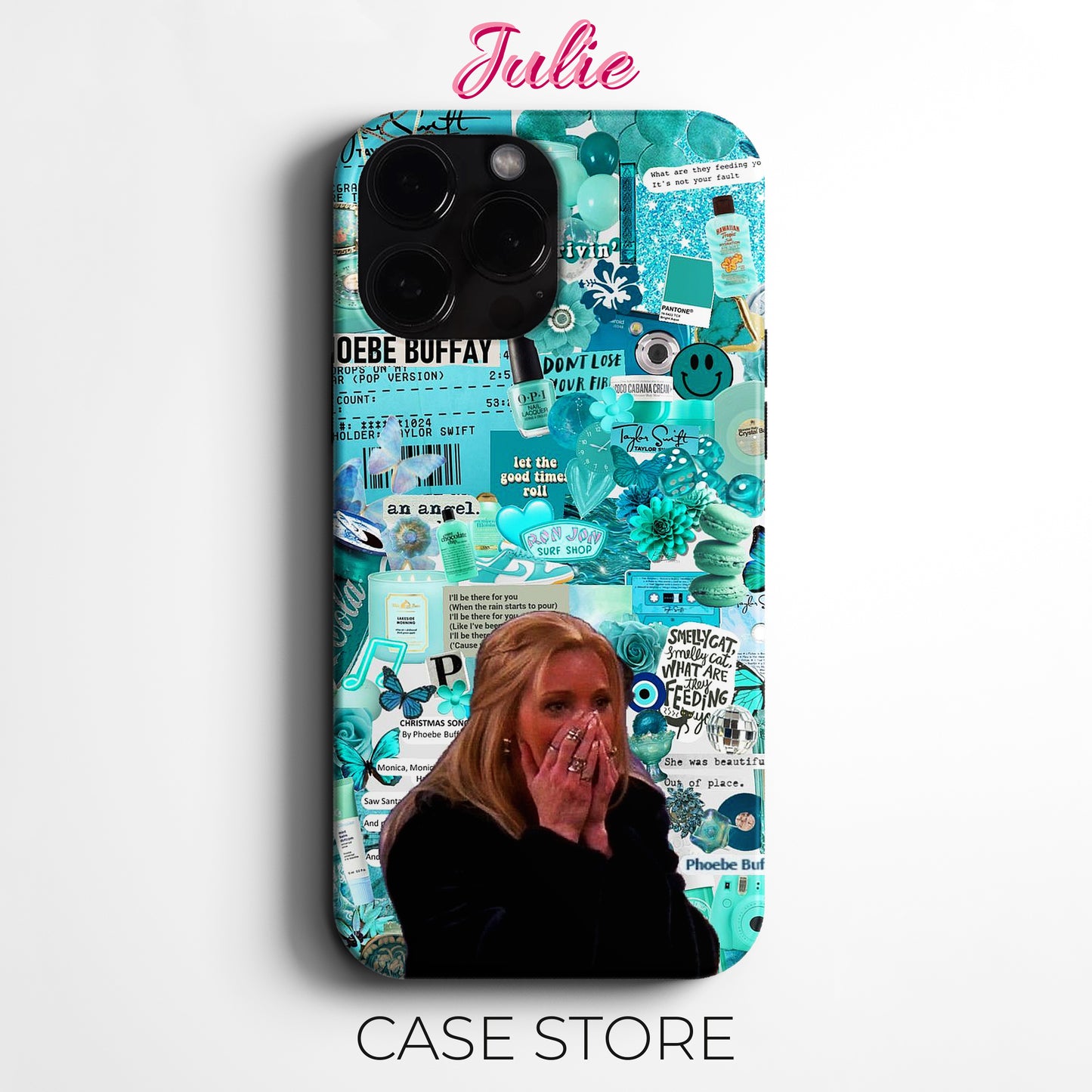 Julie Case 'Teal Dream Collage' Tasarım Telefon Kılıfı – Friends Koleksiyonu