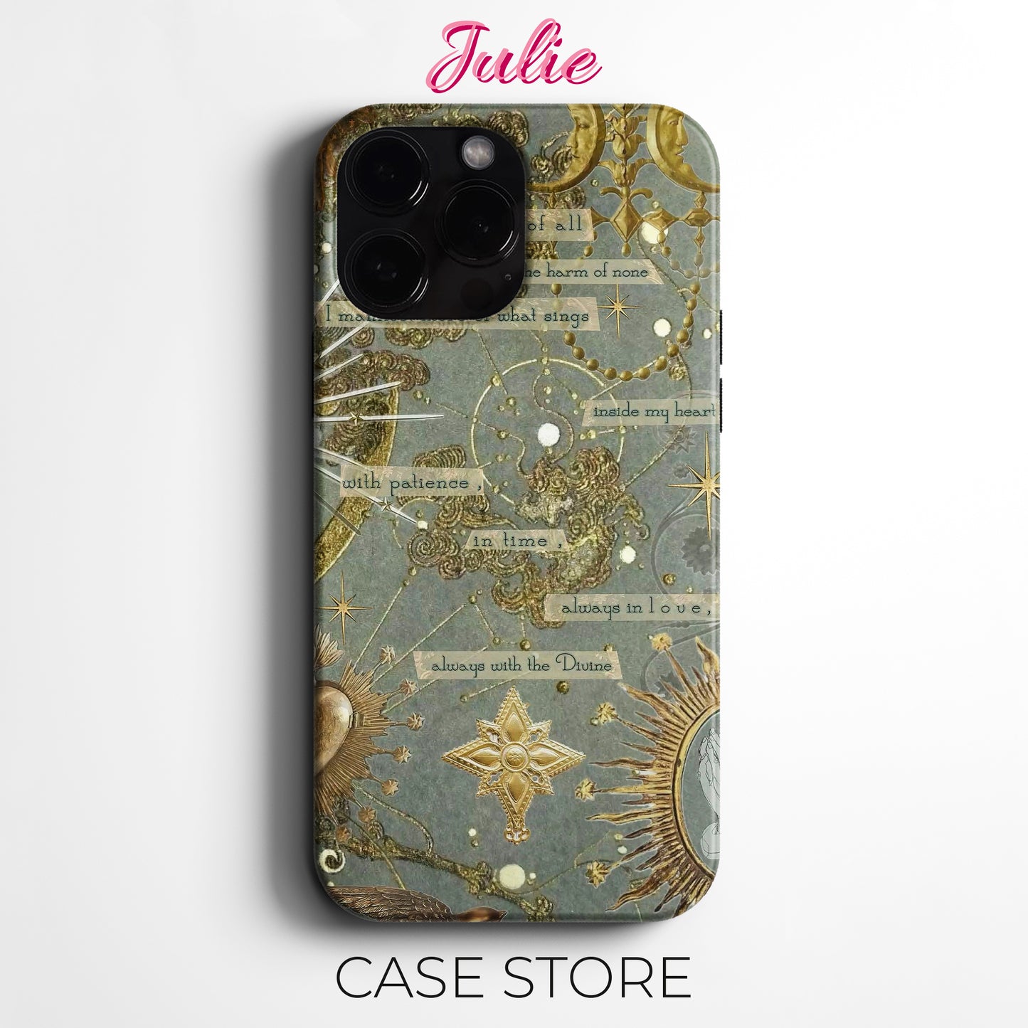 Julie Case "Divine Manifestation" Tasarım Telefon Kılıfı – Manifesting Koleksiyonu