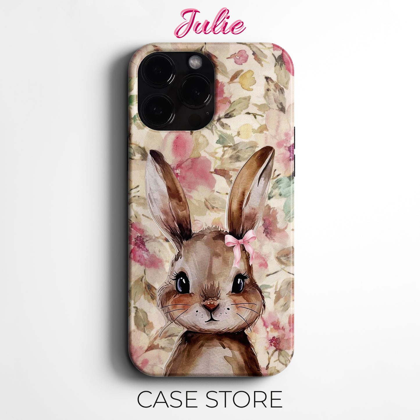 Julie Case "Floral Bunny" Tasarım Telefon Kılıfı – Ana sayfa Serisi
