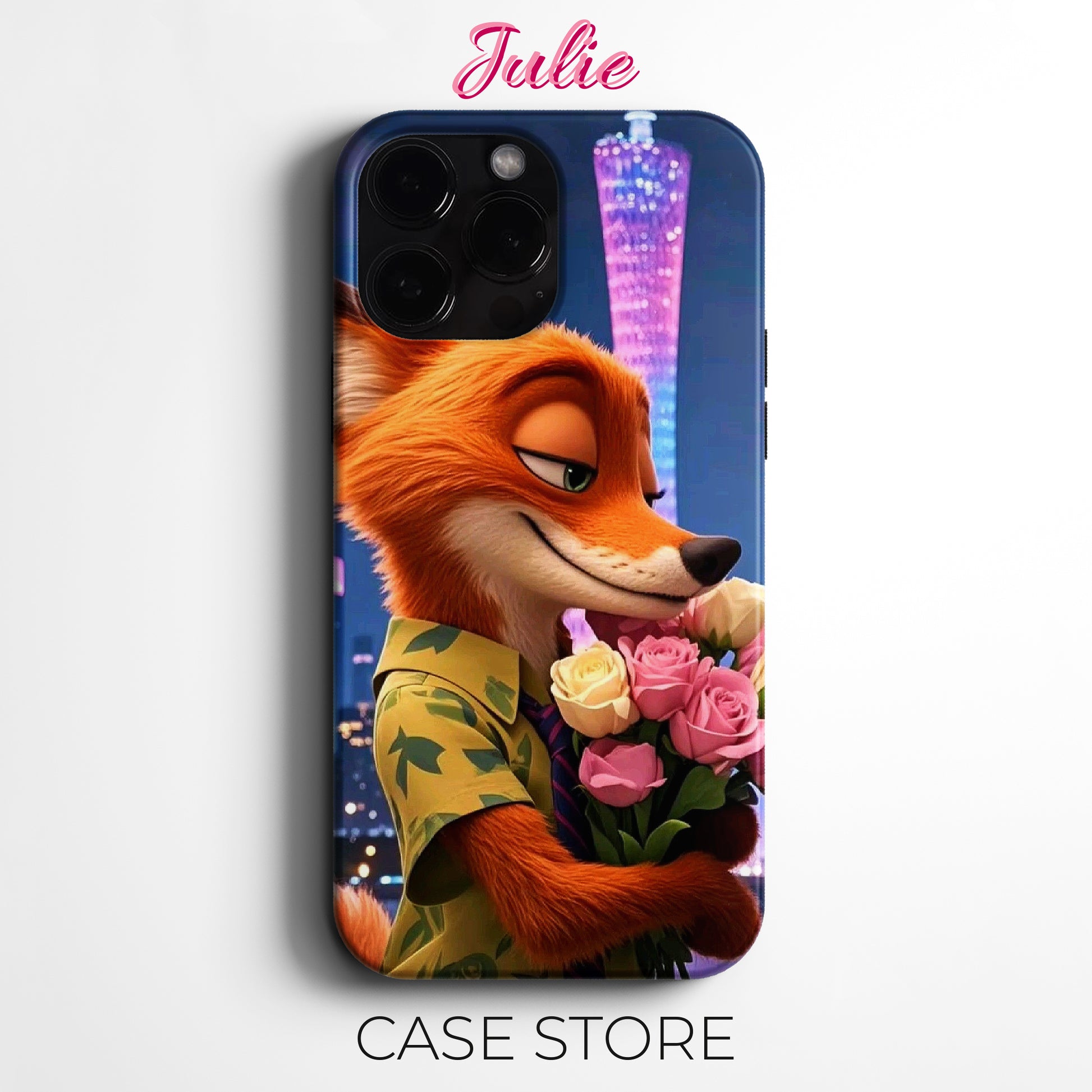 Julie Case "Fox with Roses" Tasarım Telefon Kılıfı – Friends Koleksiyonu