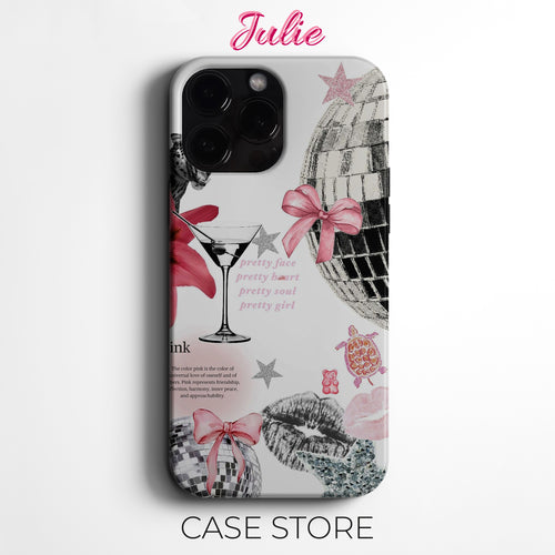 Julie Case "Pink Glamour" Tasarım Telefon Kılıfı – Ana sayfa Serisi