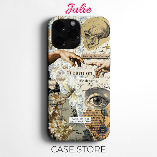 Julie Case "Dreamy Vintage Collage" Tasarım Telefon Kılıfı – Manifesting Serisi