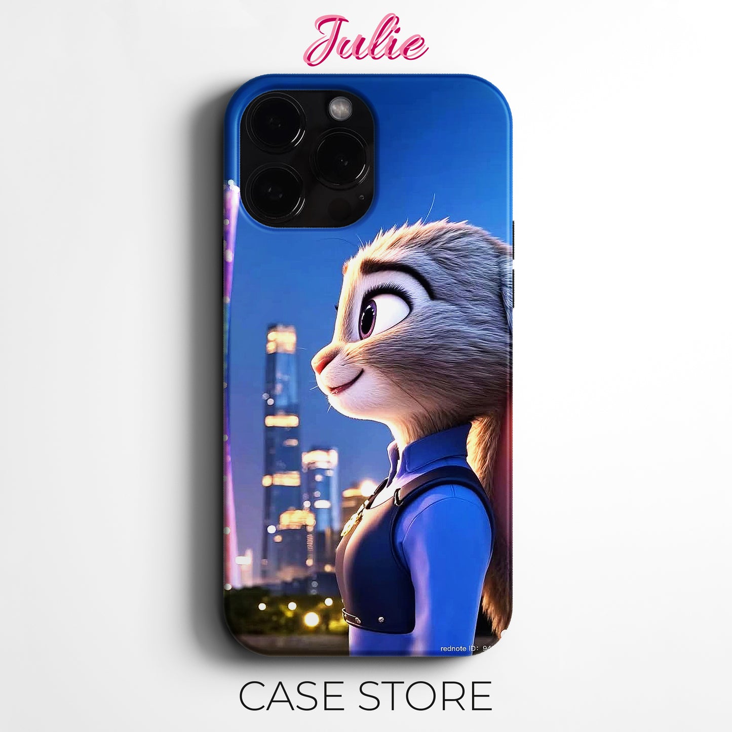 Julie Case 'Bunny City Night' Tasarım Telefon Kılıfı – Manifesting Serisi