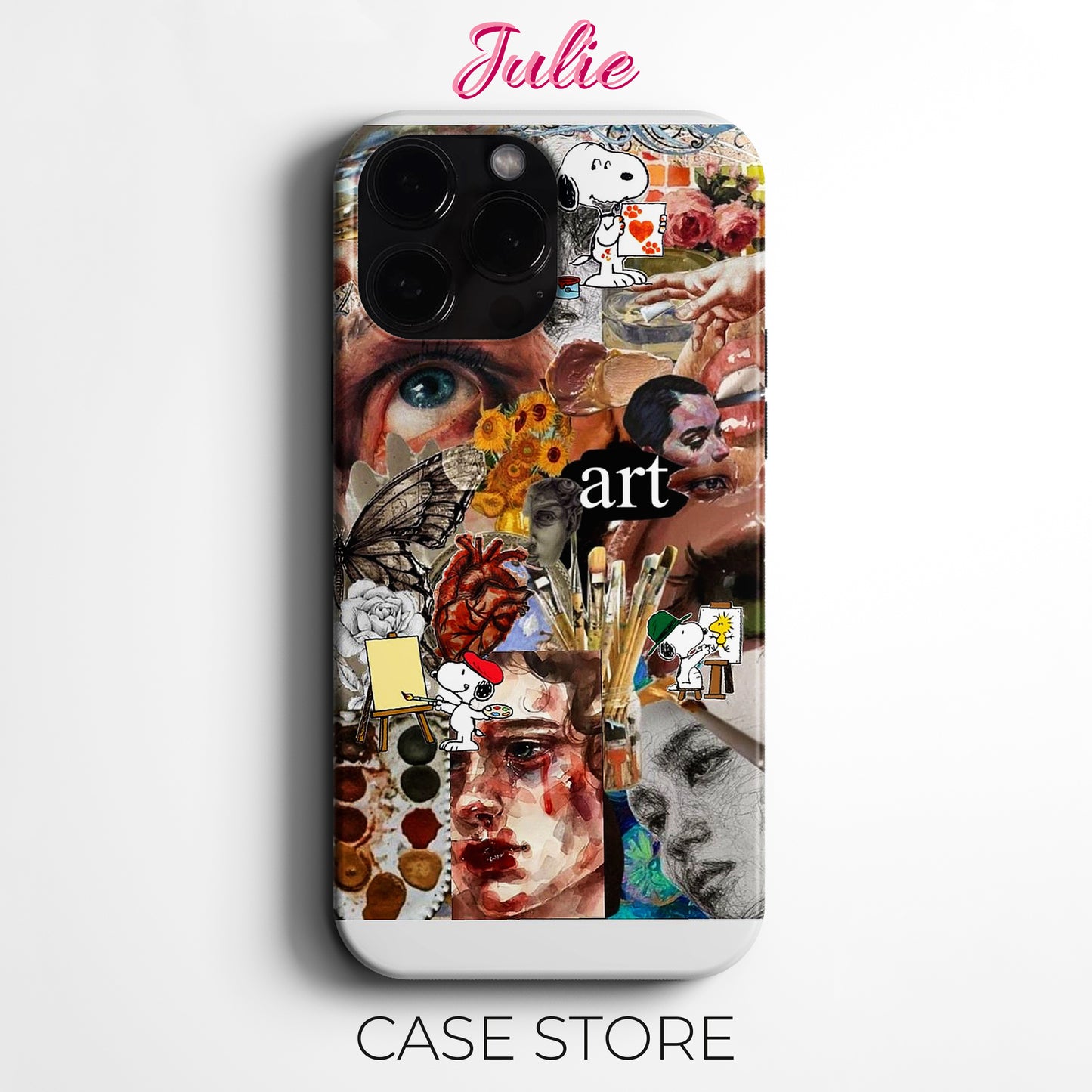 Julie Case "Artistic Collage" Tasarım Telefon Kılıfı – Manifesting Serisi