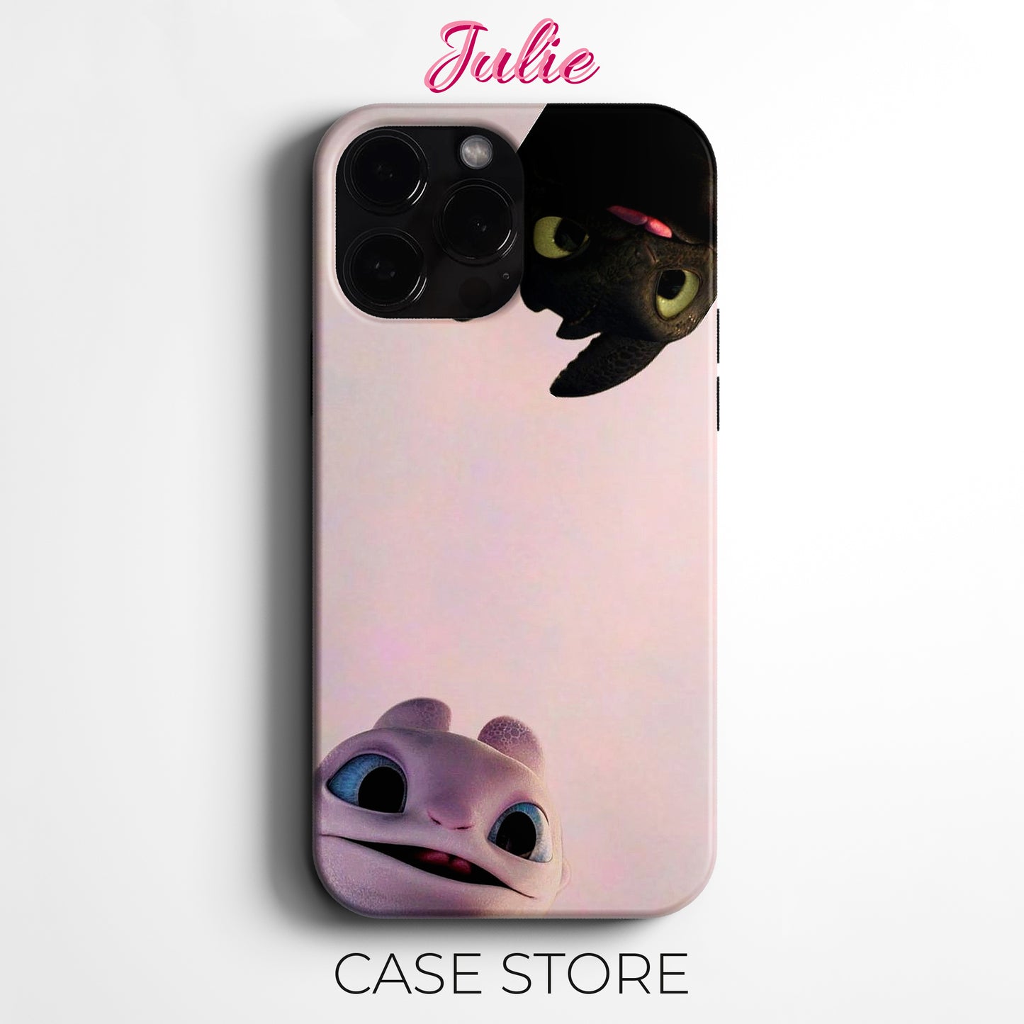 Julie Case "Toothless and Light Fury 2" Tasarım Telefon Kılıfı – Zootopia Serisi