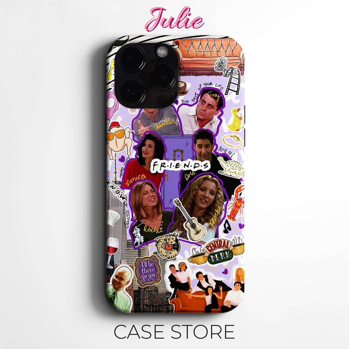 Julie Case "Friends TV Collage" Tasarım Telefon Kılıfı – Friends Koleksiyonu