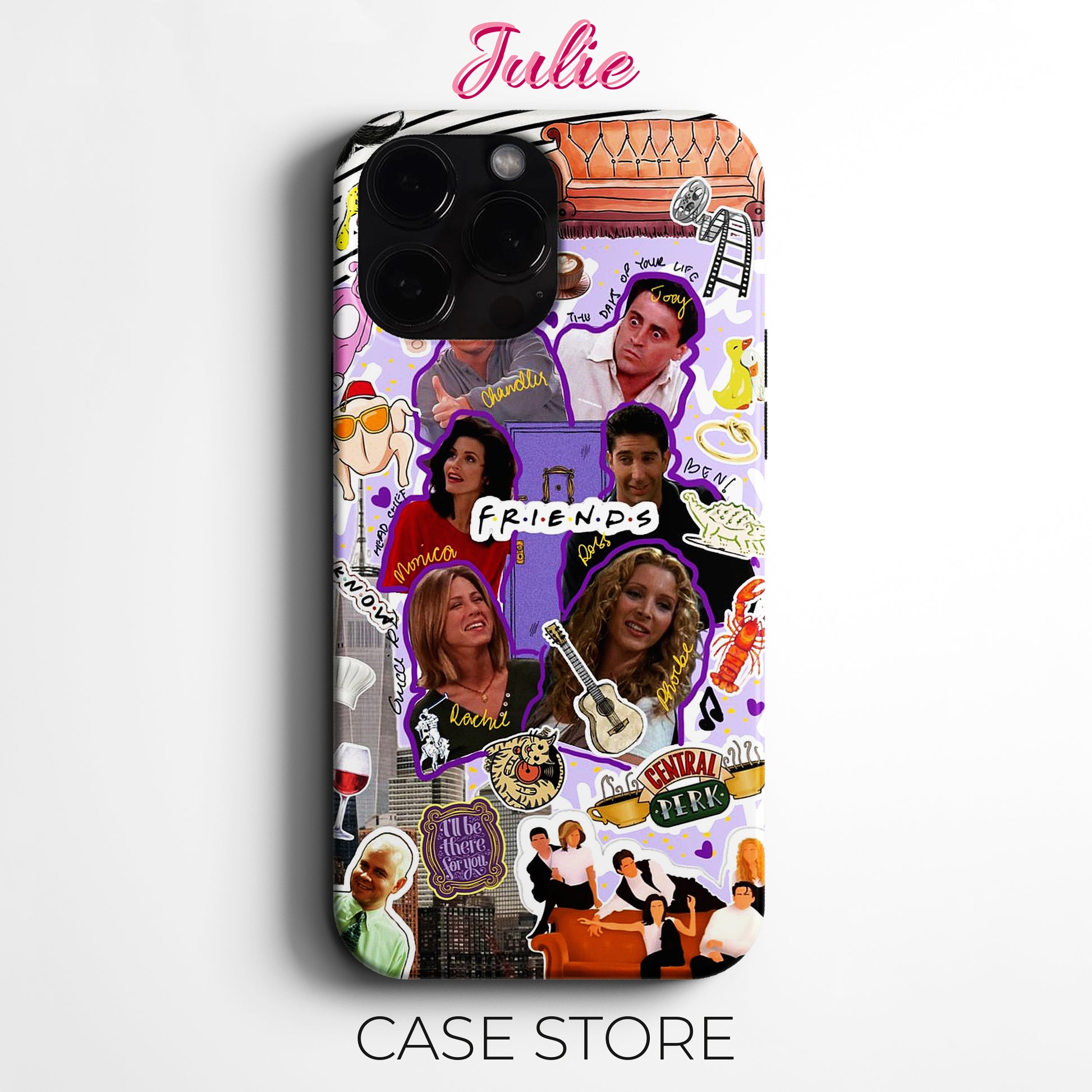 Julie Case "Friends TV Collage" Tasarım Telefon Kılıfı – Friends Koleksiyonu