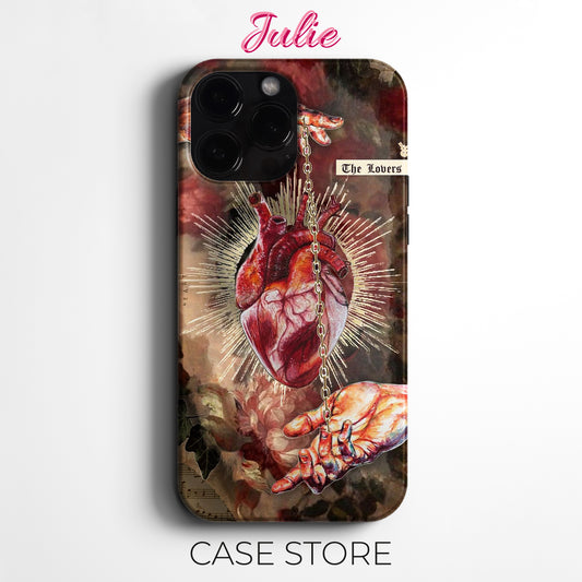 Julie Case "Heart with Chain" Tasarım Telefon Kılıfı – Manifesting Serisi