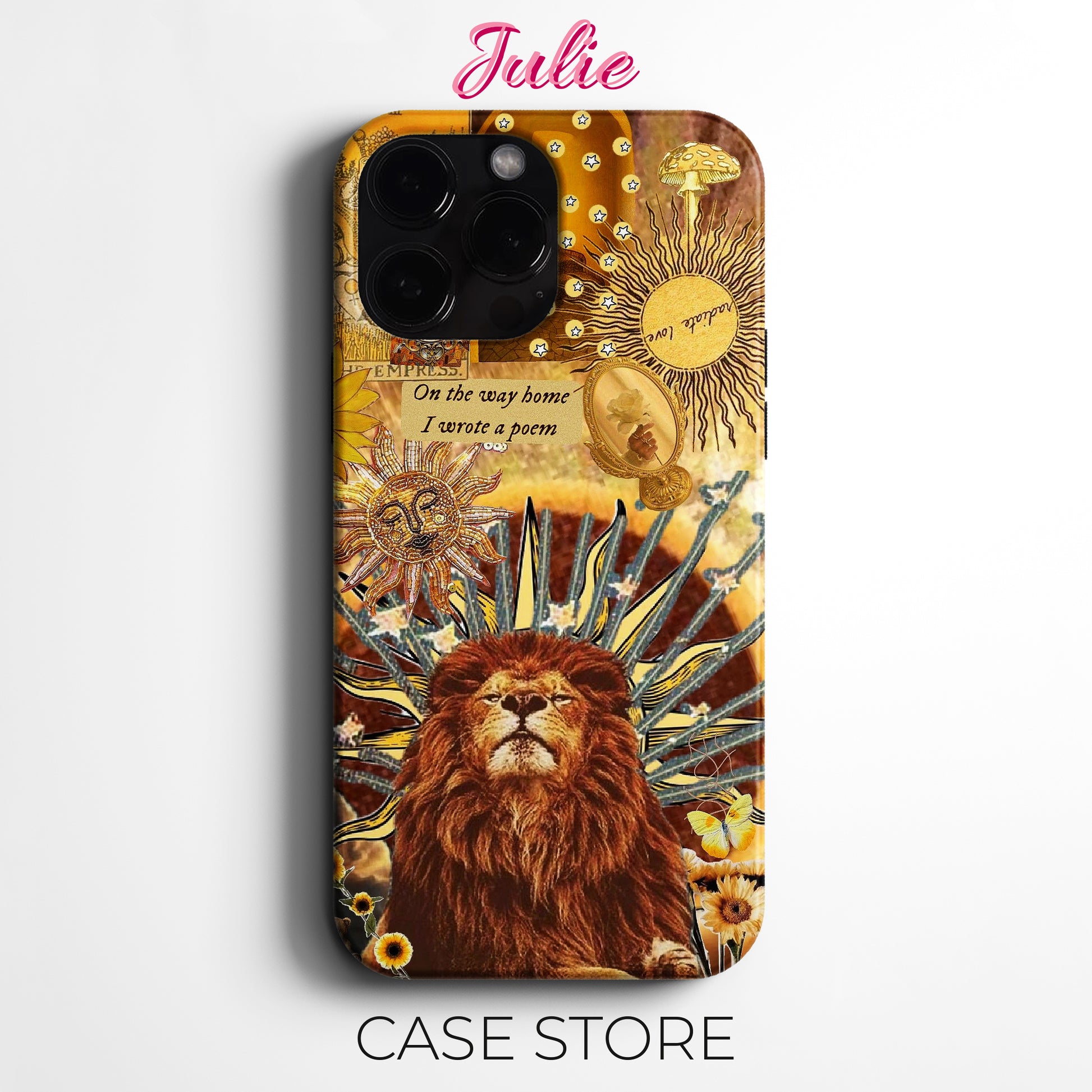 Julie Case "Celestial Lion" Tasarım Telefon Kılıfı – Manifesting Koleksiyonu