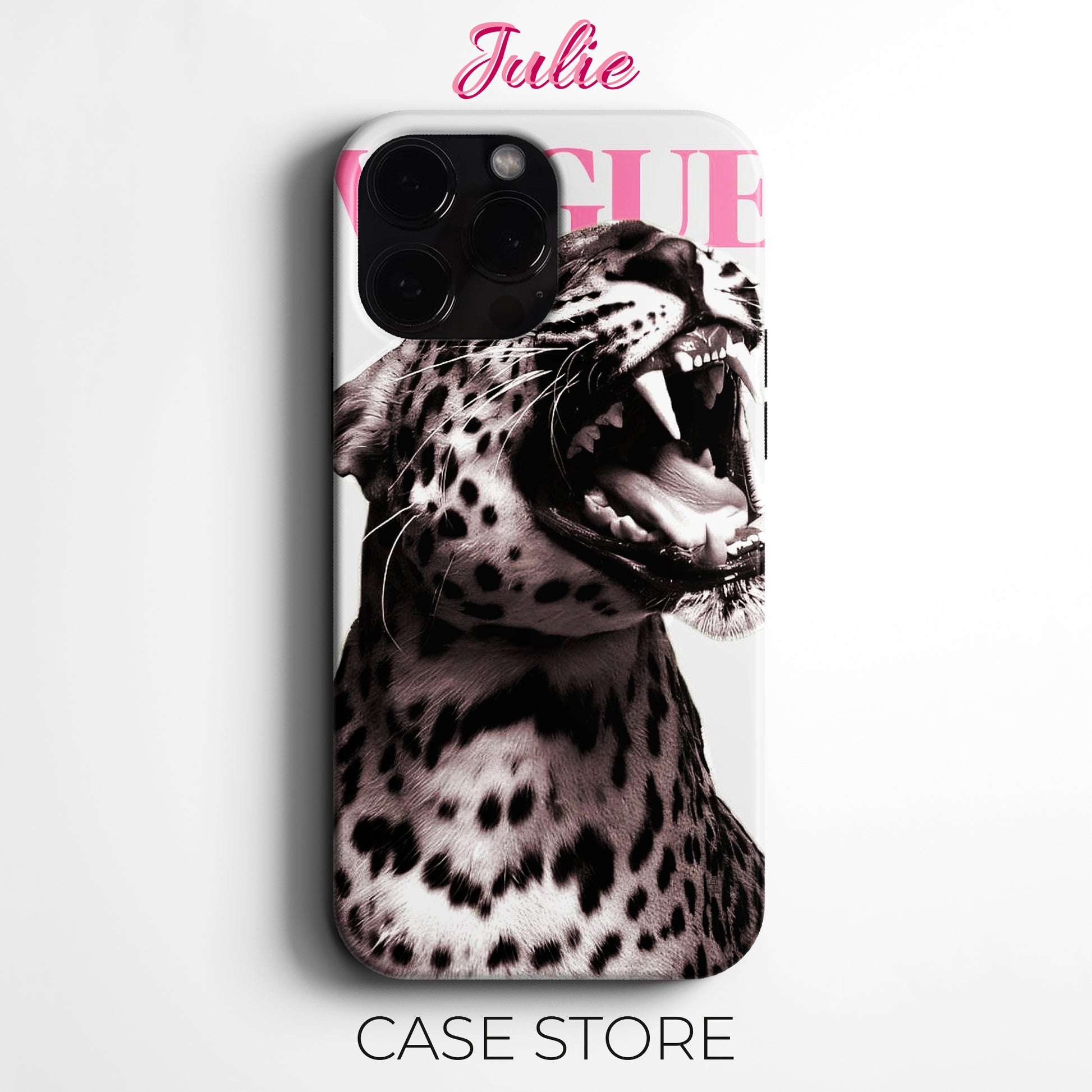 Julie Case "Vogue Leopard" Tasarım Telefon Kılıfı – Ana sayfa Serisi