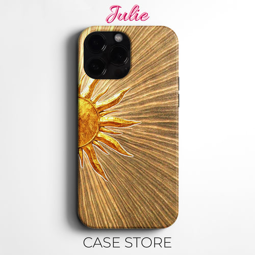 Julie Case "Golden Radiance" Tasarım Telefon Kılıfı – Manifesting Koleksiyonu