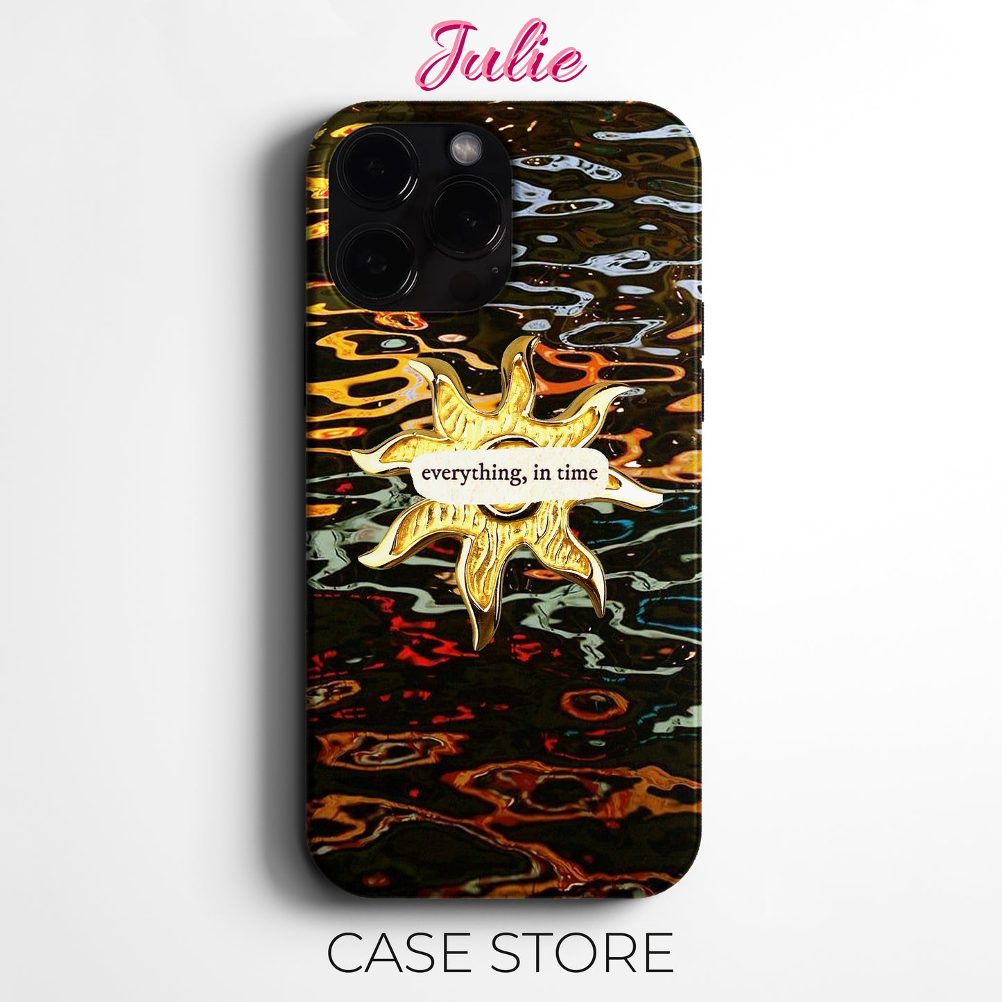 Julie Case "Golden Patience" Tasarım Telefon Kılıfı – Manifesting Koleksiyonu