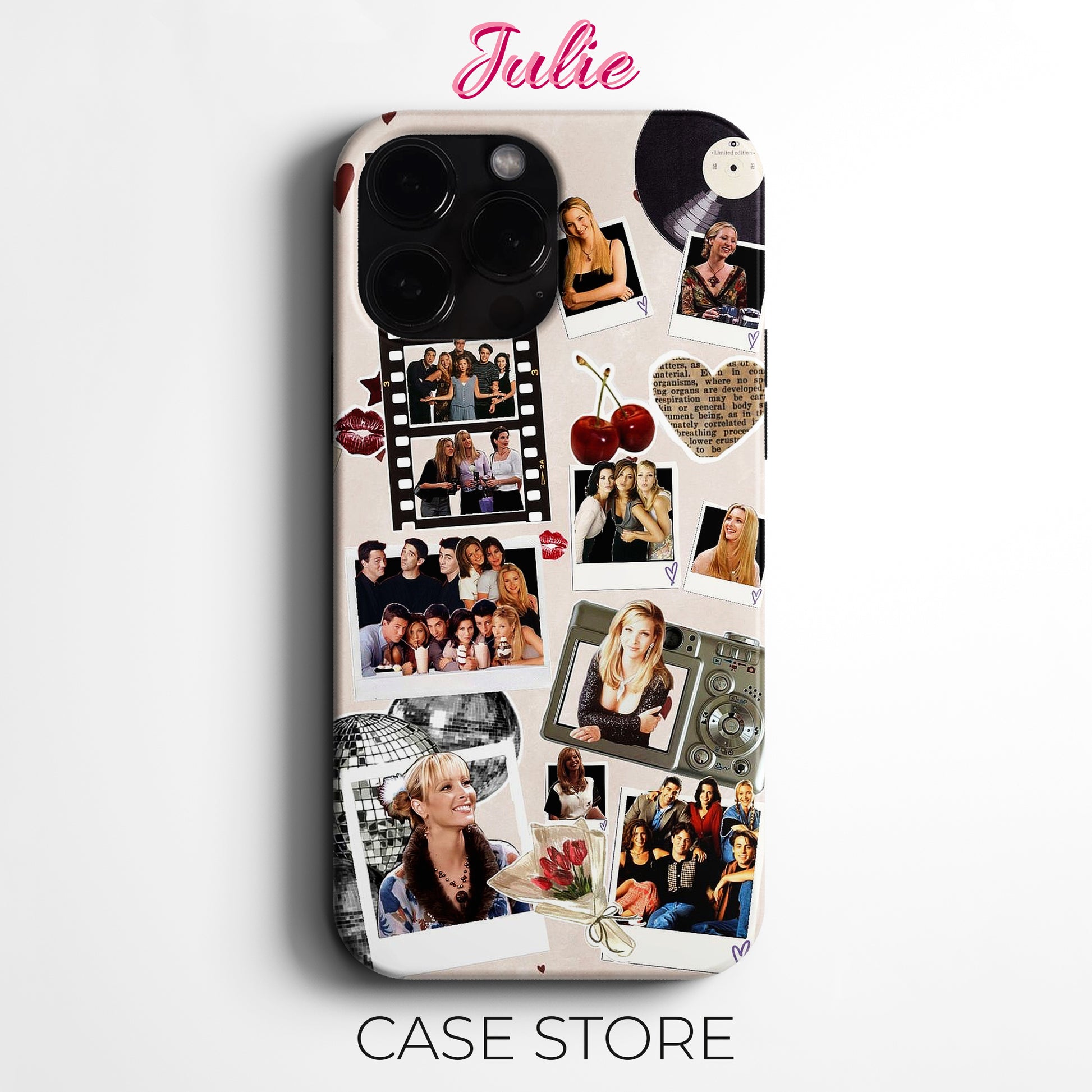 Julie Case 'Retro Friends Collage' Tasarım Telefon Kılıfı – Friends Koleksiyonu