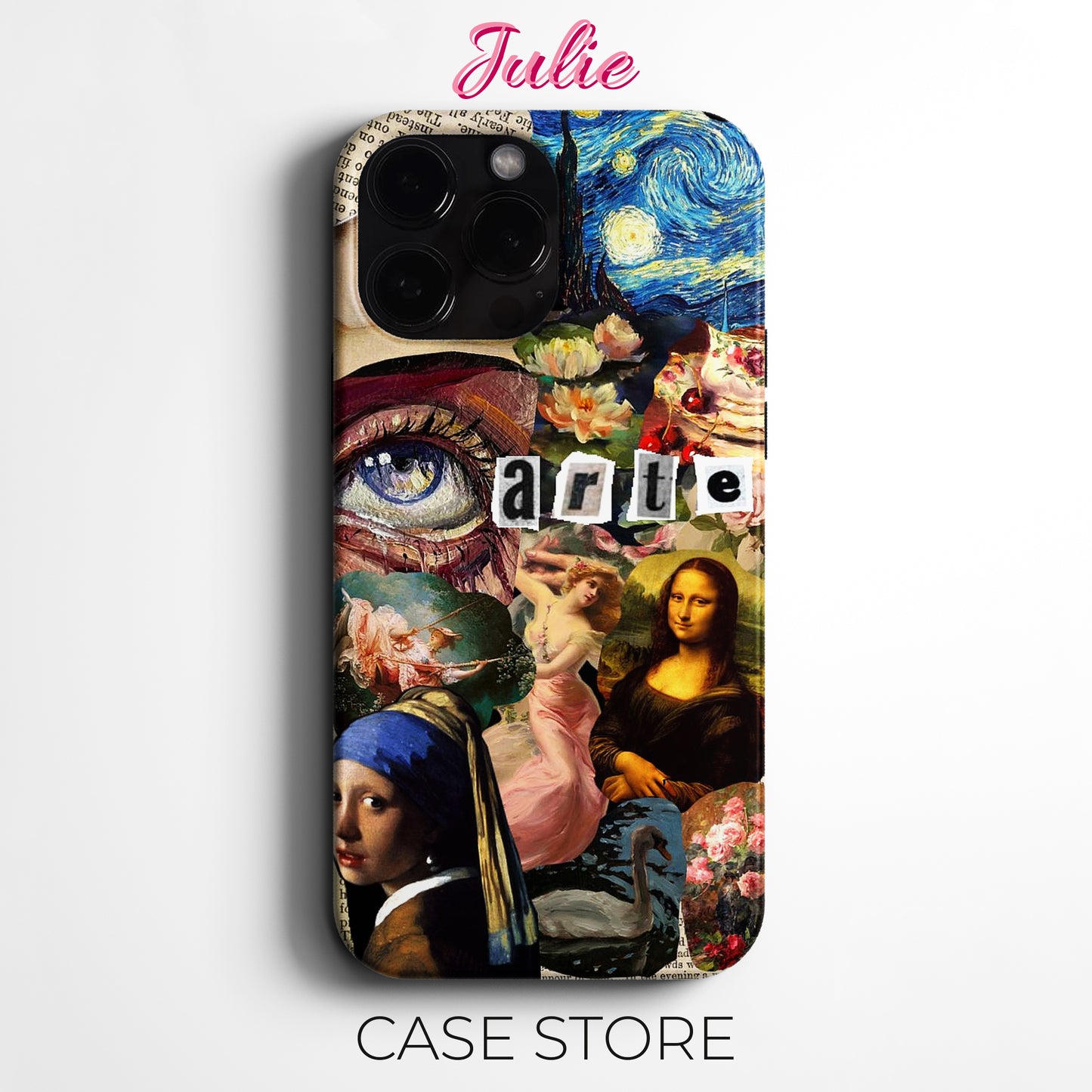 Julie Case "Artistic Masterpiece Collage 2" Tasarım Telefon Kılıfı – Manifesting Serisi