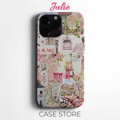 Julie Case "Parisian Pink Dreams" Tasarım Telefon Kılıfı – Ana sayfa Serisi