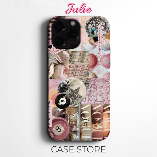 Julie Case "Pink Glamour Dream" Tasarım Telefon Kılıfı – Manifesting Serisi