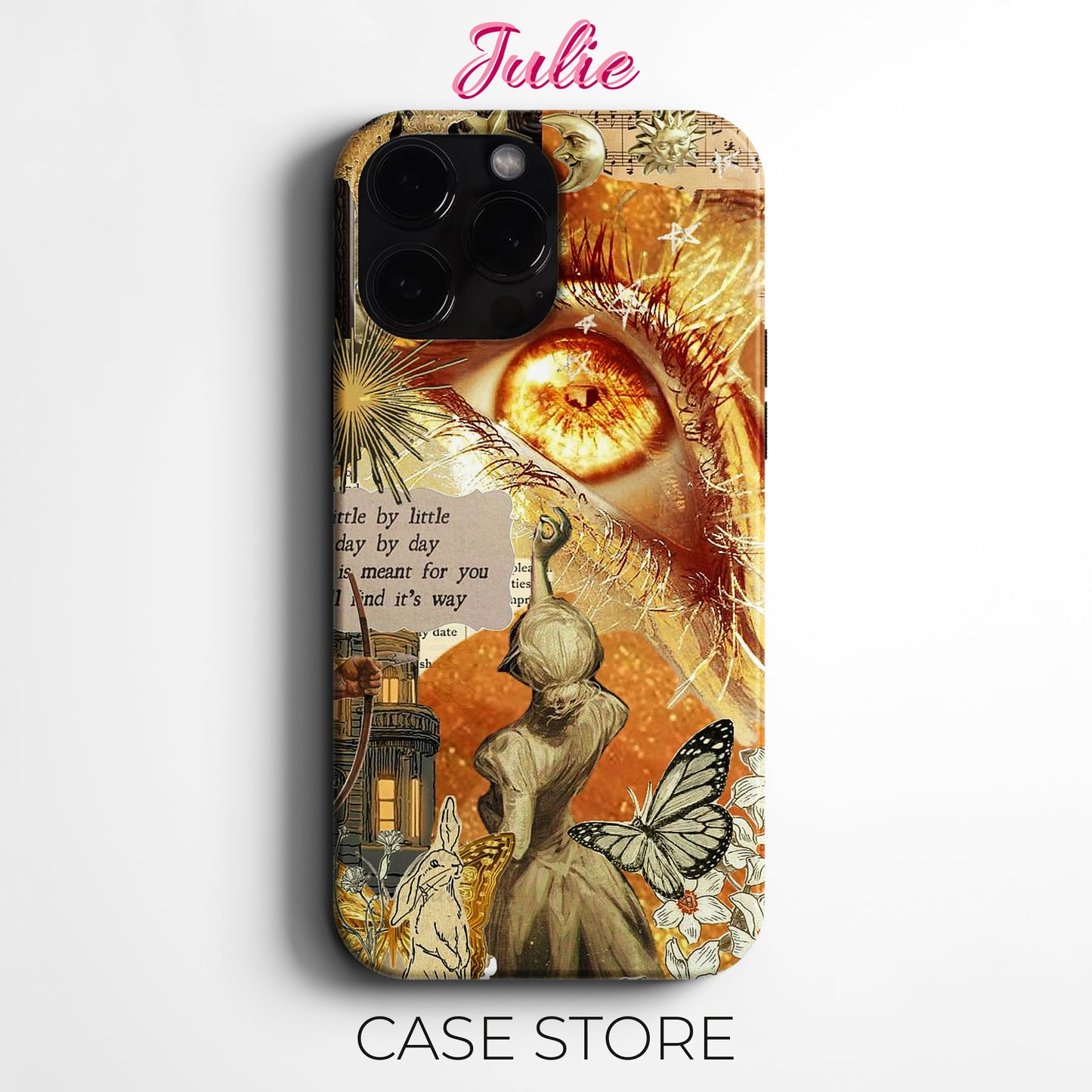 Julie Case "Golden Dream Eye" Tasarım Telefon Kılıfı – Manifesting Serisi