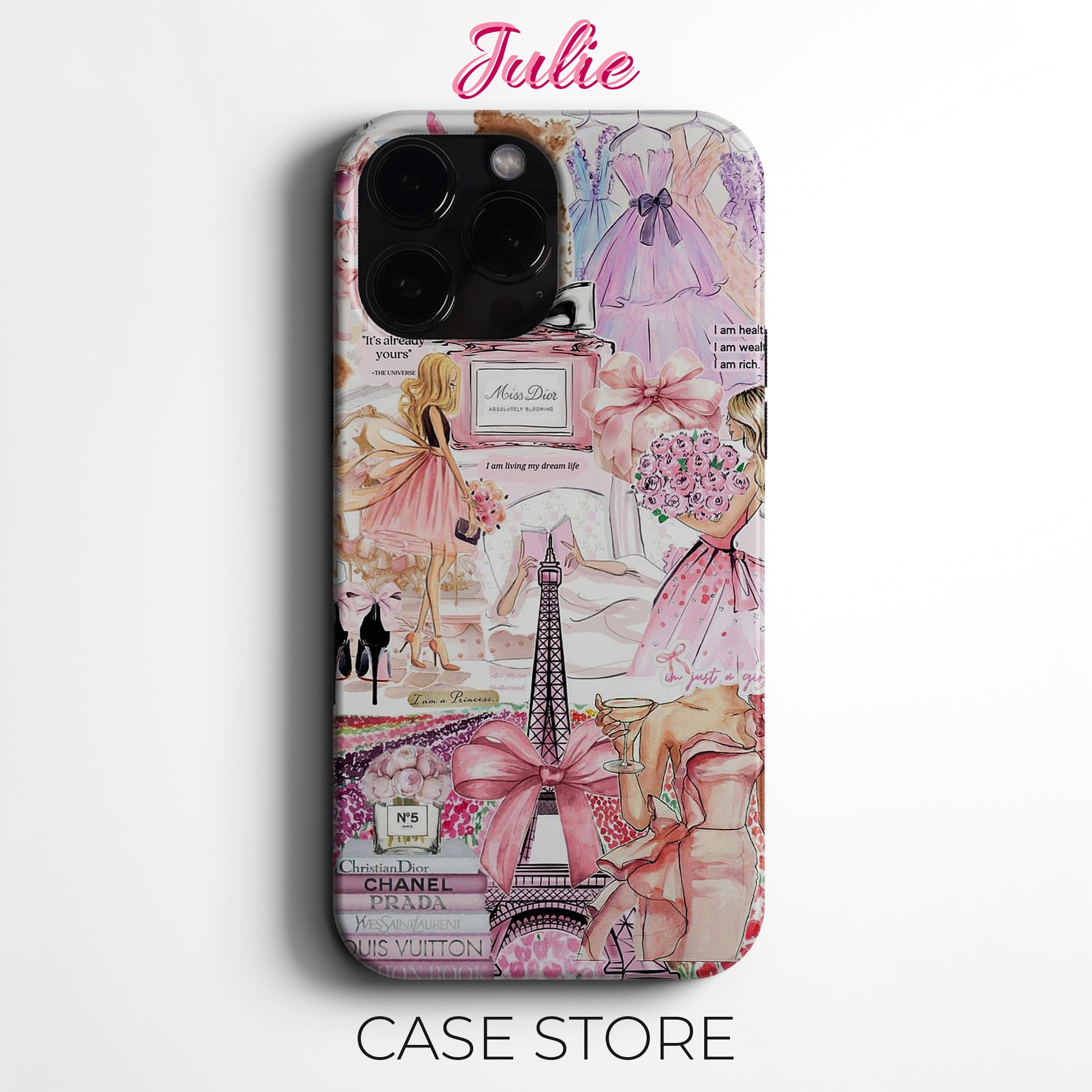 Julie Case "Parisian Chic Dream" Tasarım Telefon Kılıfı – Manifesting Serisi